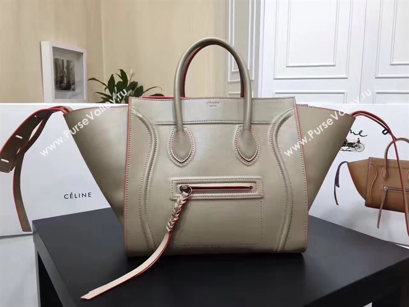 Celine large light gray Phantom Luggage bag 4639