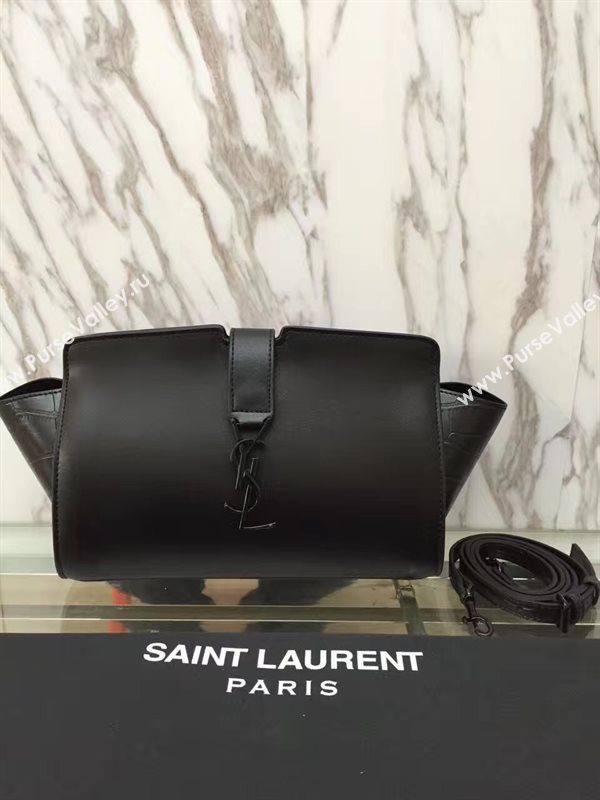 YSL smooth black nano shoulder cabas bag 4743