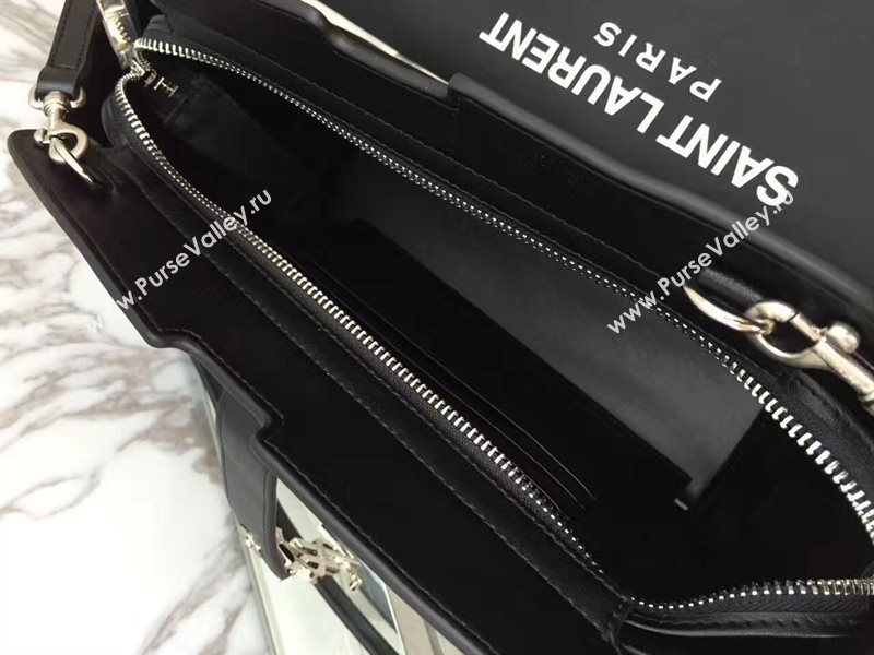 YSL smooth black nano shoulder cabas bag 4744