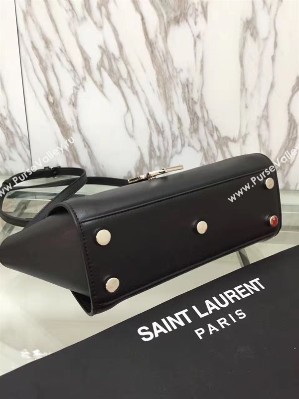 YSL smooth black nano shoulder cabas bag 4744