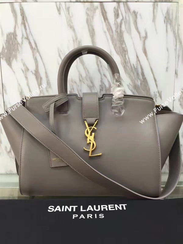 YSL gray small shoulder cabas bag 4746