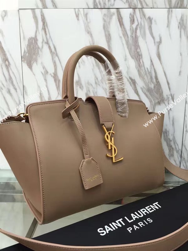 YSL tan small shoulder cabas bag 4747