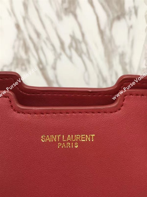 YSL red small shoulder cabas bag 4748