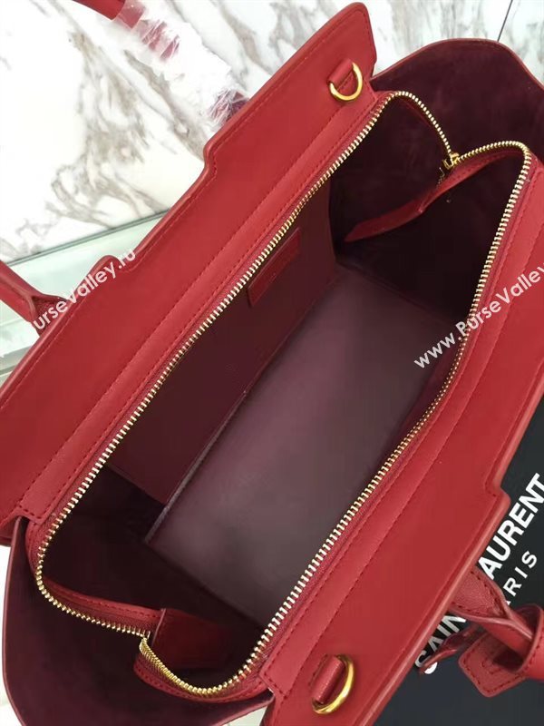 YSL red small shoulder cabas bag 4748