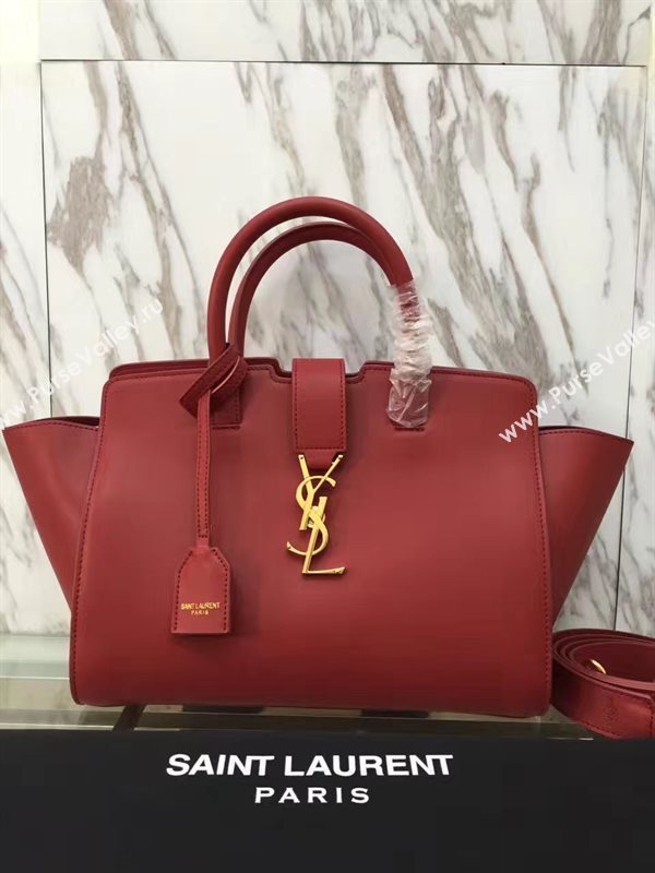 YSL red small shoulder cabas bag 4748