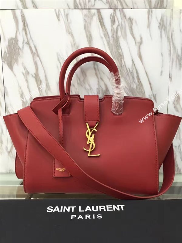 YSL red small shoulder cabas bag 4748