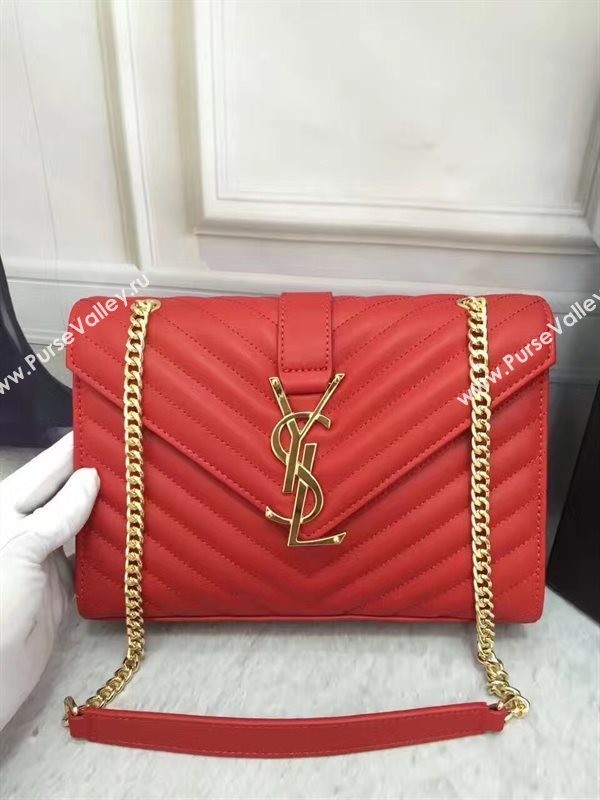 YSL Small red College leather bag 4761
