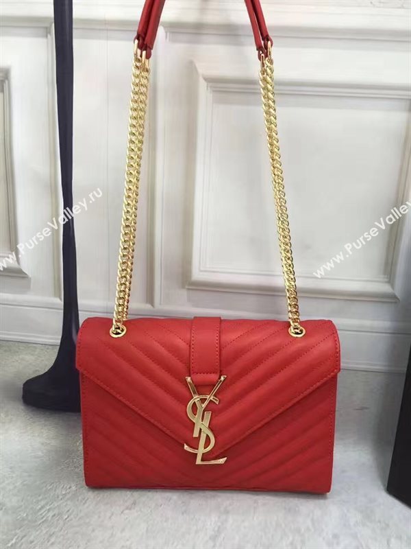 YSL Small red College leather bag 4761