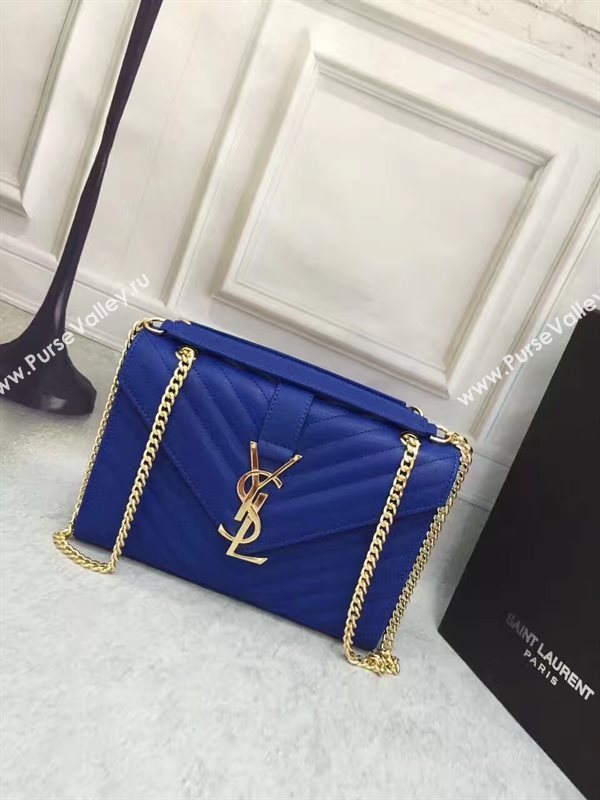 YSL Small College blue shoulder bag 4762