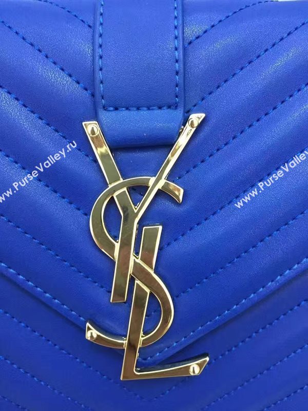 YSL Small College blue shoulder bag 4762