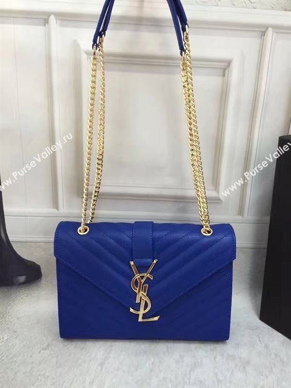 YSL Small College blue shoulder bag 4762