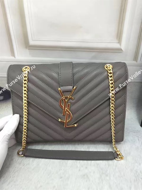 YSL Small gray shoulder College bag 4763