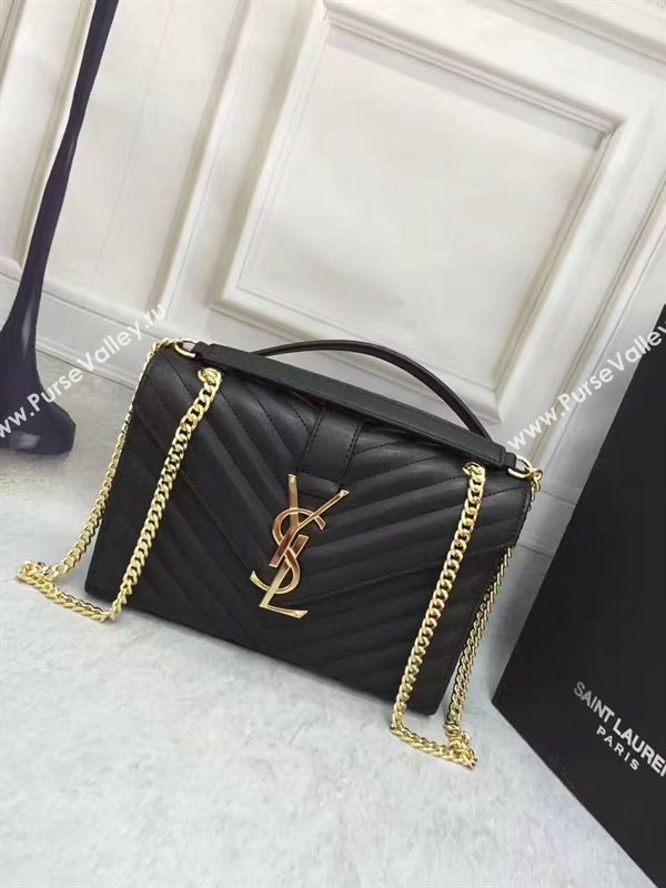 YSL Small black shoulder College bag 4764