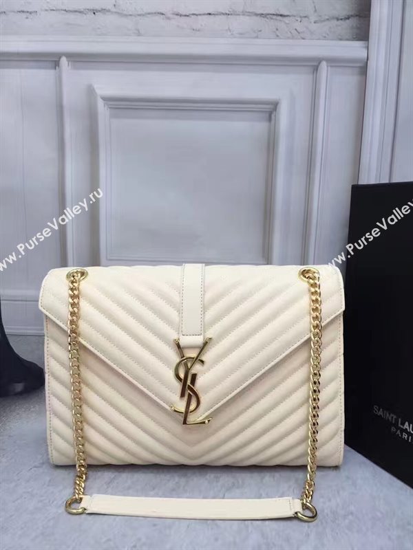 YSL large cream shoulder College bag 4765