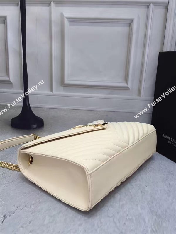 YSL large cream shoulder College bag 4765