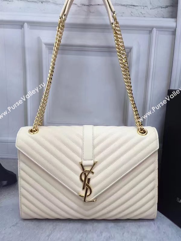 YSL large cream shoulder College bag 4765