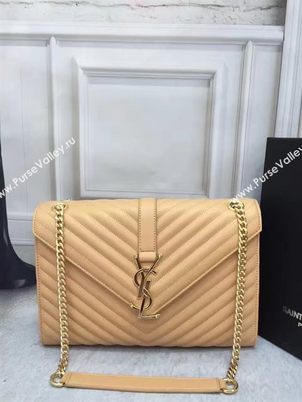 YSL large tan shoulder College bag 4766