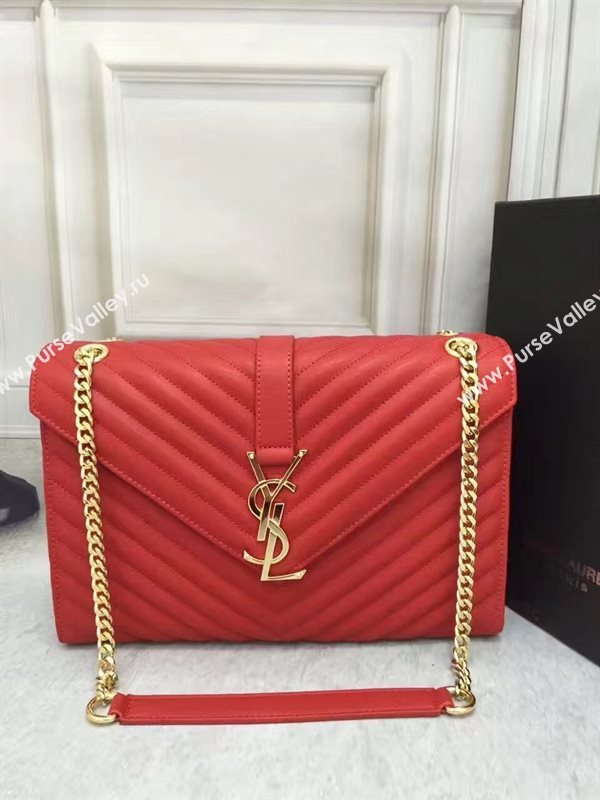 YSL large red shoulder College bag 4767