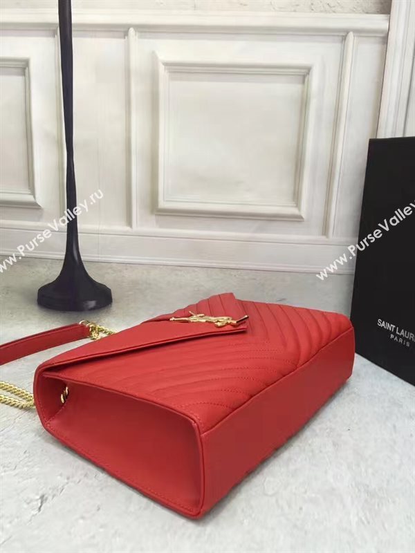 YSL large red shoulder College bag 4767