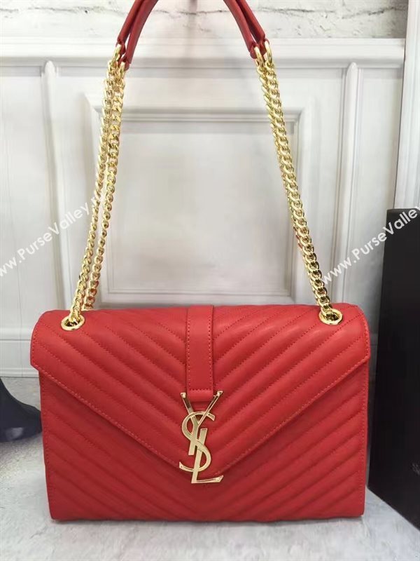 YSL large red shoulder College bag 4767