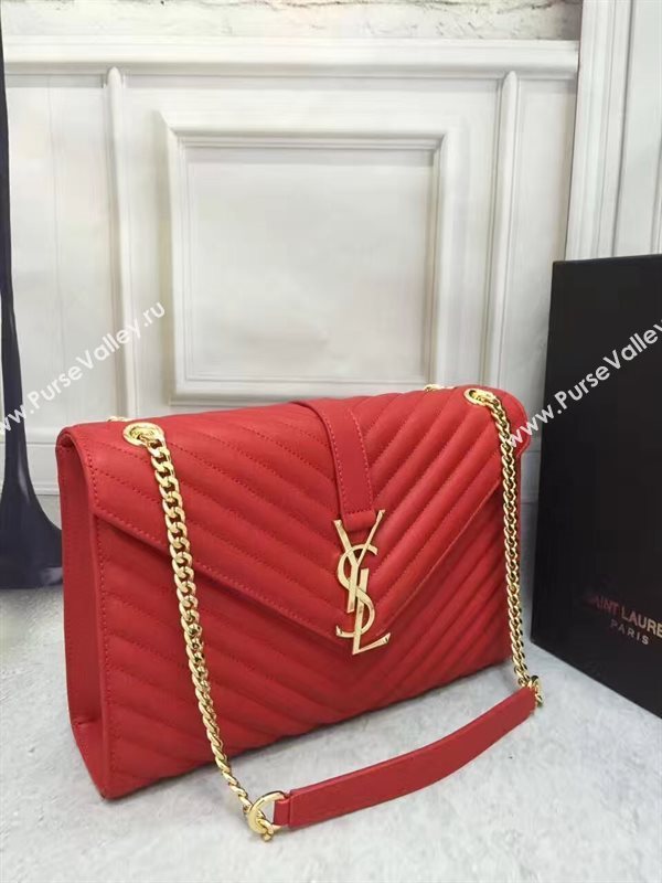 YSL large red shoulder College bag 4767