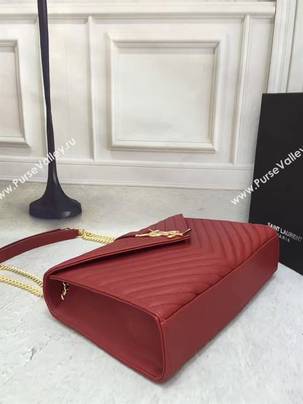 YSL large wine College leather bag 4768