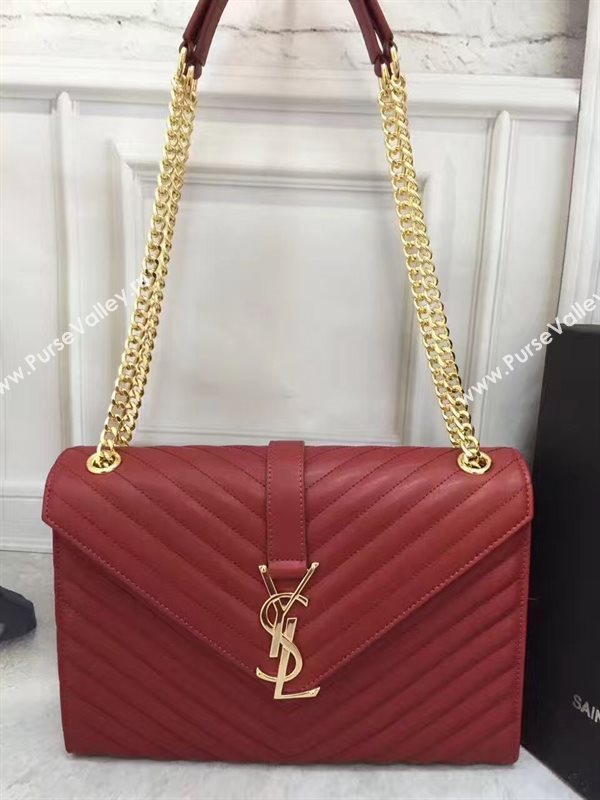 YSL large wine College leather bag 4768