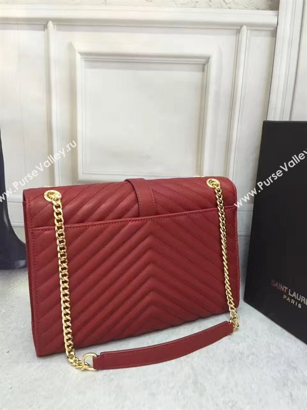 YSL large wine College leather bag 4768