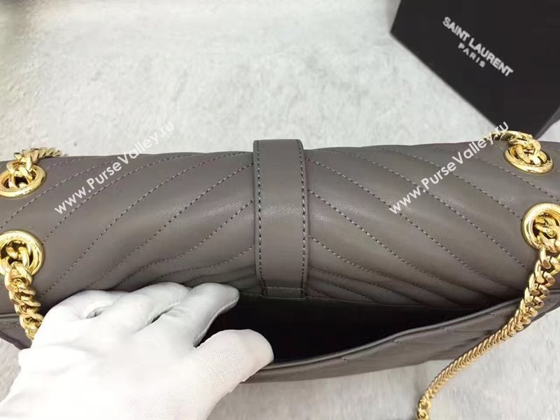 YSL large gray College leather bag 4769