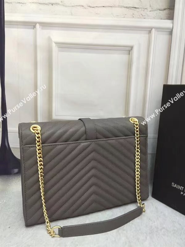 YSL large gray College leather bag 4769