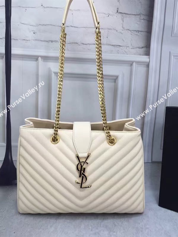 YSL large cream monogram shoulder bag 4772