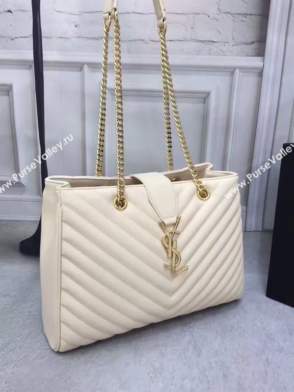 YSL large cream monogram shoulder bag 4772