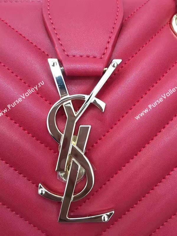 YSL large shoulder monogram red bag 4773