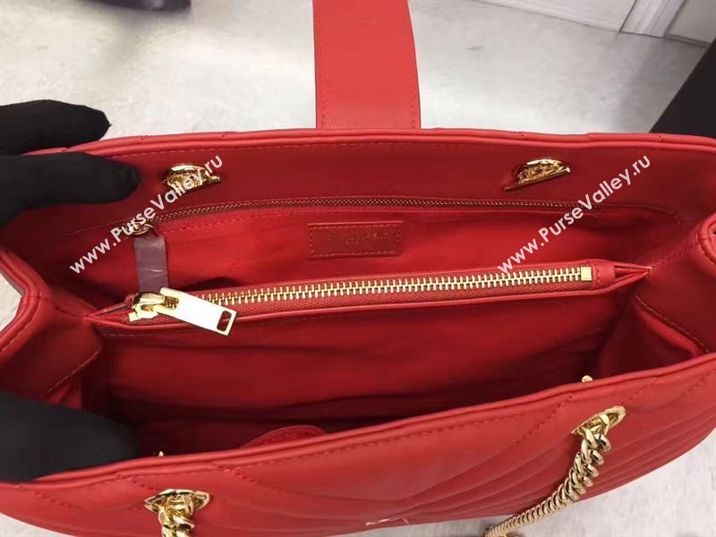 YSL large shoulder monogram red bag 4773