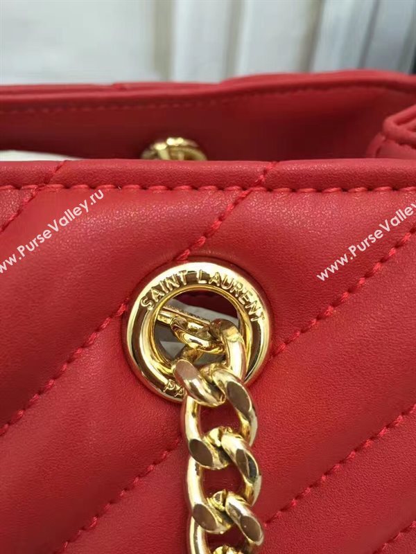 YSL large shoulder monogram red bag 4773