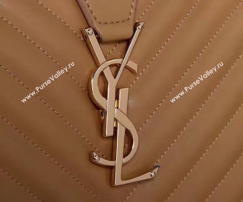 YSL large monogram tan shoulder red bag 4774