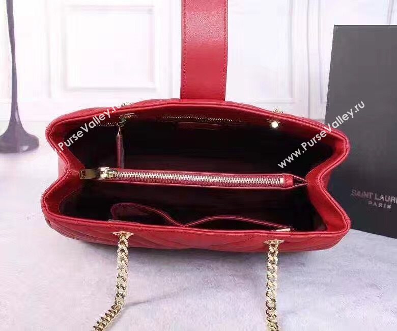 YSL large monogram shoulder red bag 4775