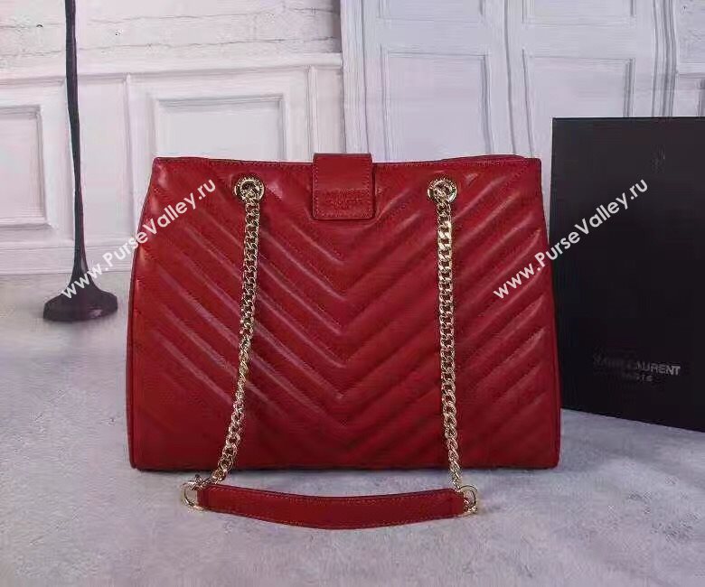 YSL large monogram shoulder red bag 4775