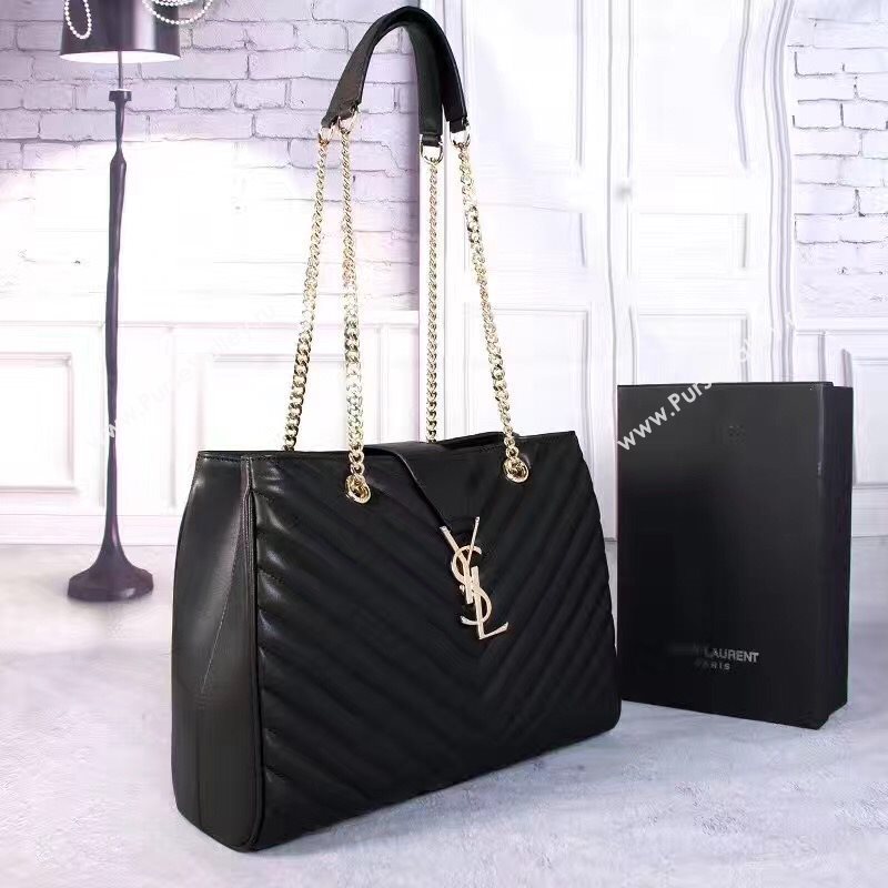 YSL large monogram shoulder black bag 4778