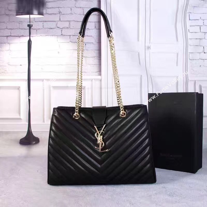 YSL large monogram shoulder black bag 4778