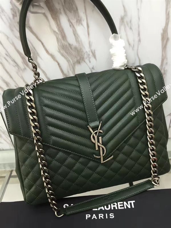 YSL new large College green dark bag 4779