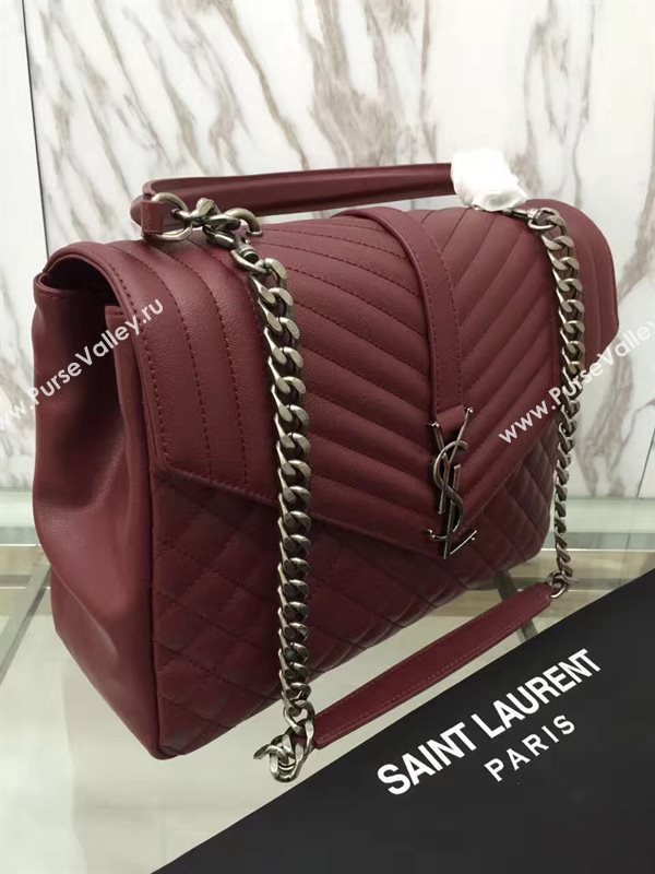 YSL new large College wine tote bag 4780