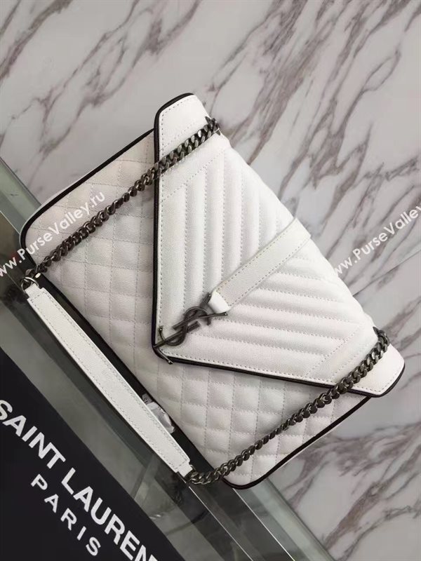 YSL new large flap shoulder cream bag 4783