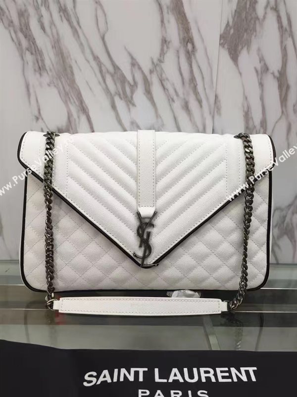 YSL new large flap shoulder cream bag 4783