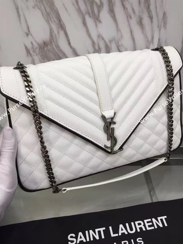 YSL new large flap shoulder cream bag 4783