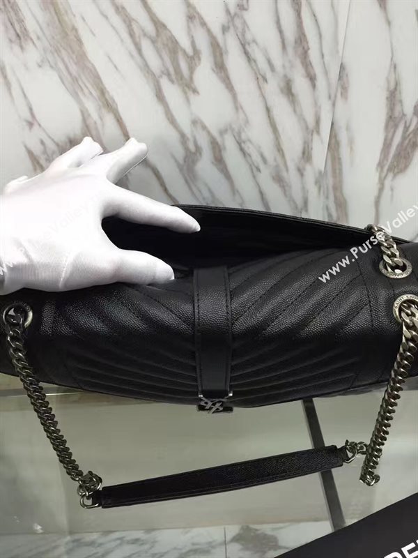 YSL new large flap black shoulder bag 4784