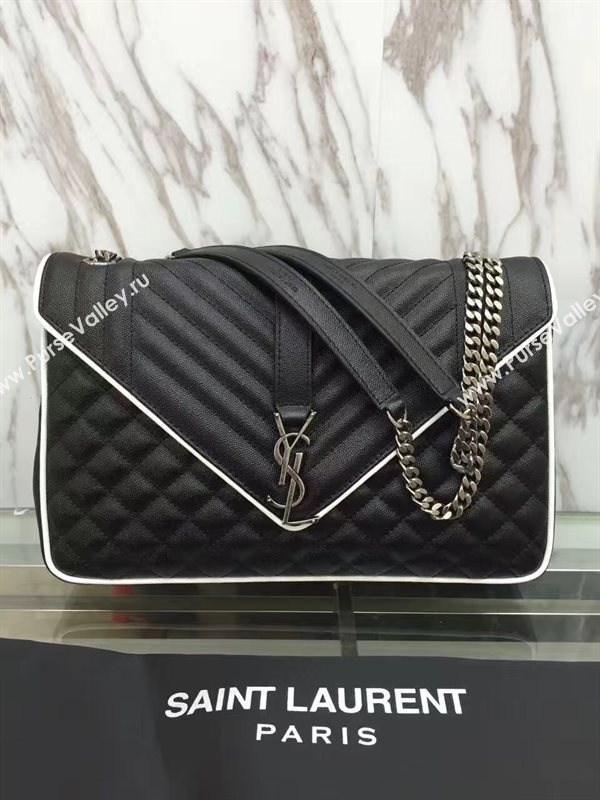 YSL new large flap black shoulder bag 4784