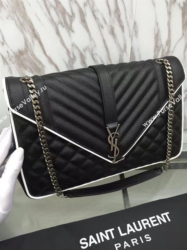 YSL new large flap black shoulder bag 4784