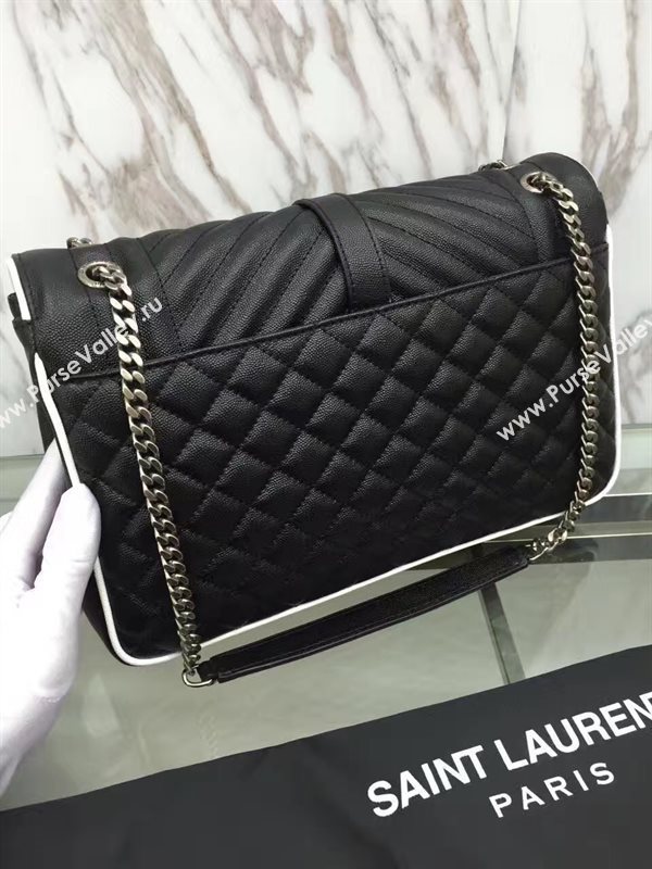 YSL new large flap black shoulder bag 4784