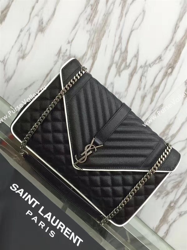 YSL new large flap black shoulder bag 4784